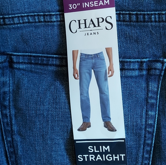 Chaps denim jeans Slim Straight 40 x30 - Picture 2 of 3
